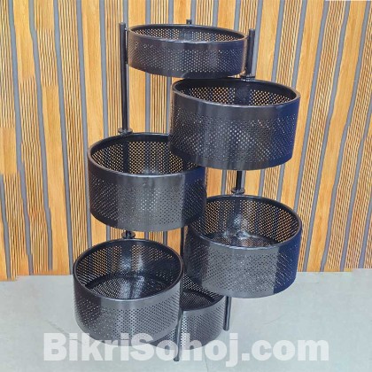 6 Layer Round Shape Kitchen Rack
